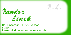 nandor linek business card